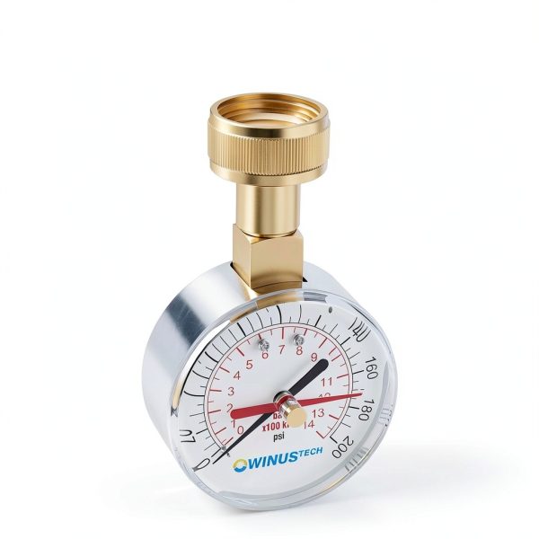 Water Pressure Gauge 3/4" Female 0-200 PSI OWINUSTECH 2.5" Dial-3