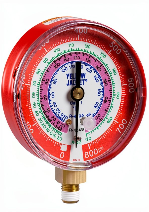 Yellow Jacket Manifold Gauge 49117 A2L Red 3-1/8" for R-32 R-410A-0