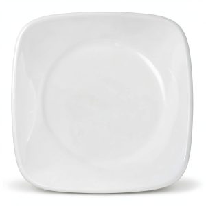 Corelle Square Pure White 6.5" Dinner Plates Set of 4-0