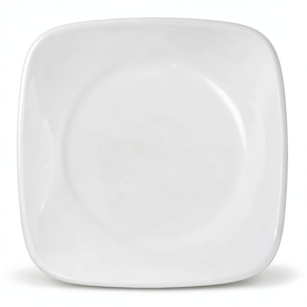 Corelle Square Pure White 6.5" Dinner Plates Set of 4-0